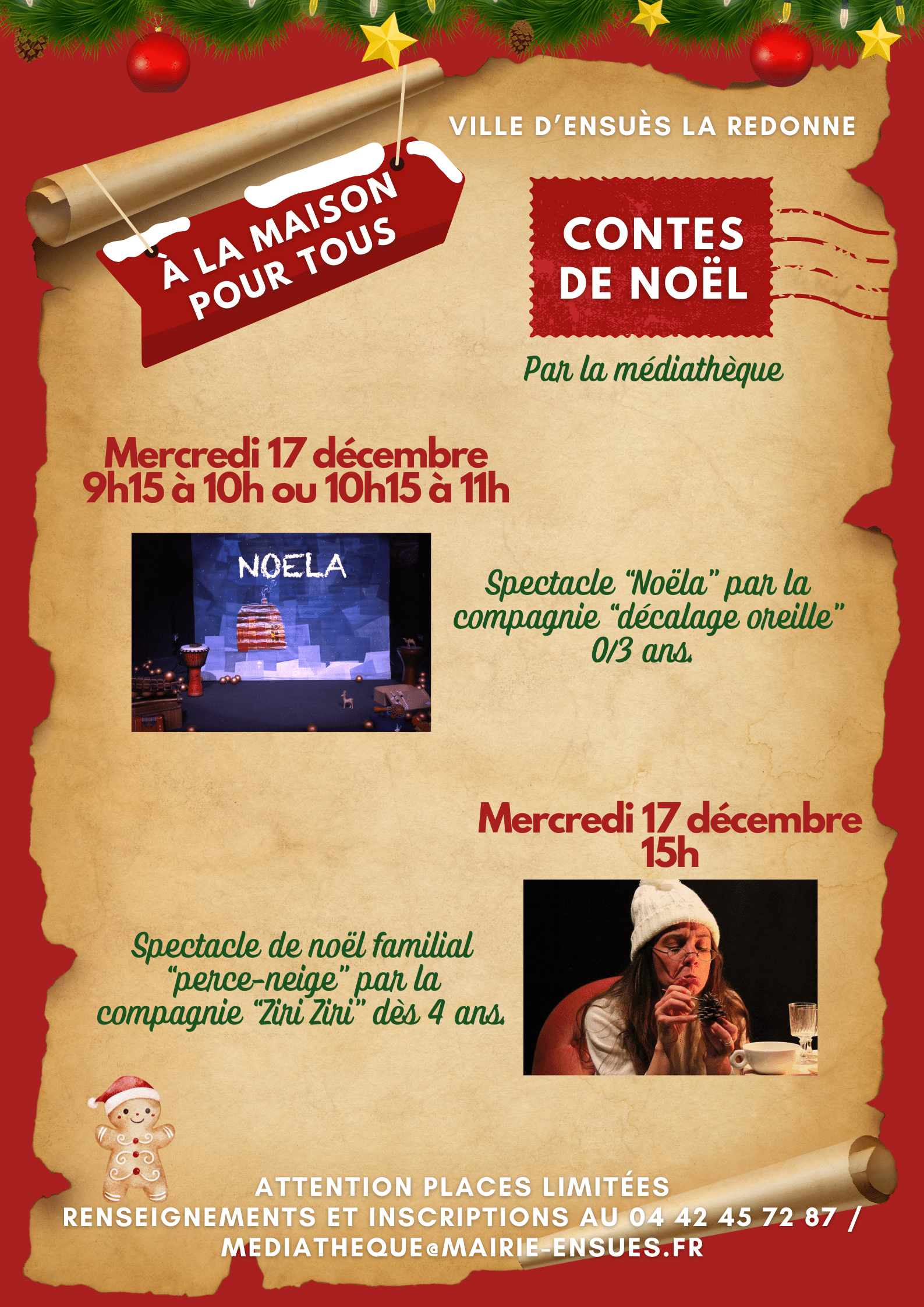 affiche conte de noel